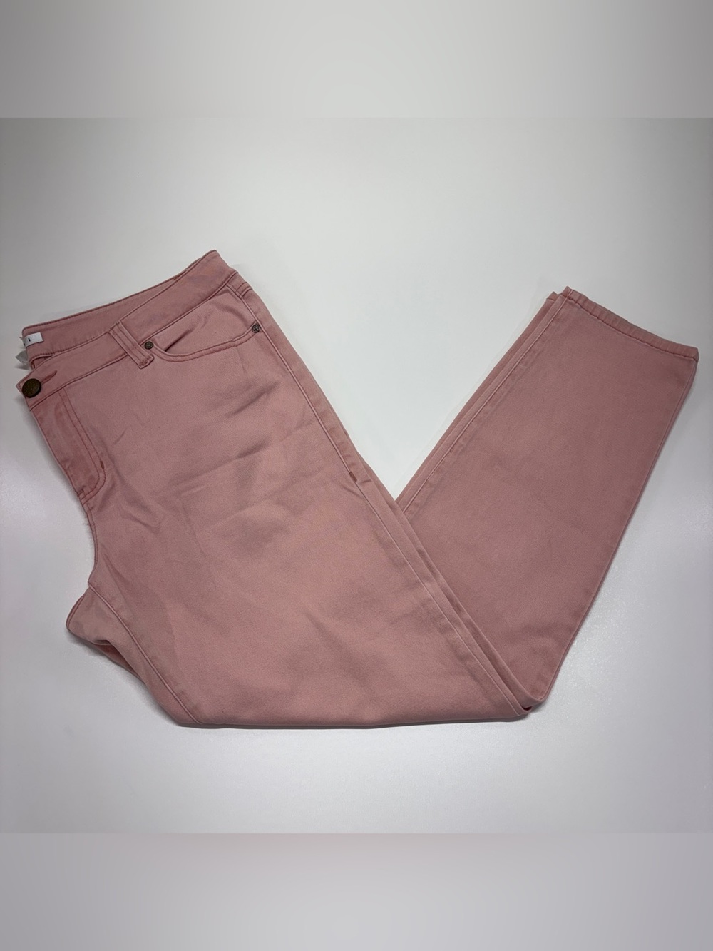 CAbi Blush Pink Skinny Jeans Size 16 Stretch Denim Mid Rise Feminine Casual